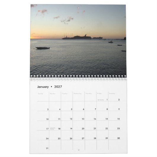 Anblick von Dominica-Kalender Kalender (Jan 2027)