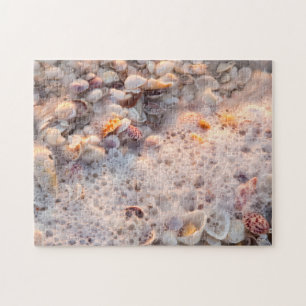 Anbrandende Wellen und Muscheln auf Sanibel Island Puzzle