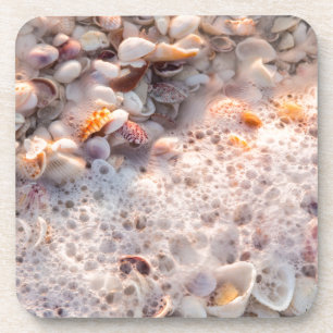 Anbrandende Wellen und Muscheln auf Sanibel Island Untersetzer