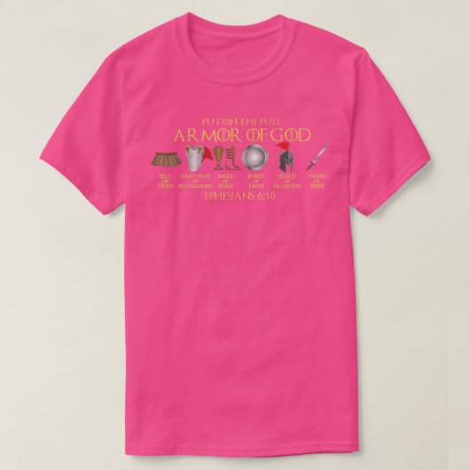 Anbringen der vollen Rüstung der Himmelsmänner Got T-Shirt (Design vorne)
