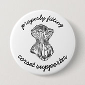 Anbringen des korsetbasierten Supporters Button (Vorderseite)