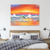 Ancandeszenz - Aquarellkunst Leinwanddruck (Insitu (Schlafzimmer))