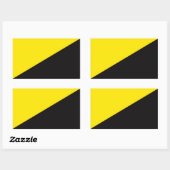 Ancap-Flagge Anarchokapitalismus gelb und schwarz Rechteckiger Aufkleber (Blatt)