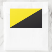 Ancap-Flagge Anarchokapitalismus gelb und schwarz Rechteckiger Aufkleber (Tasche)