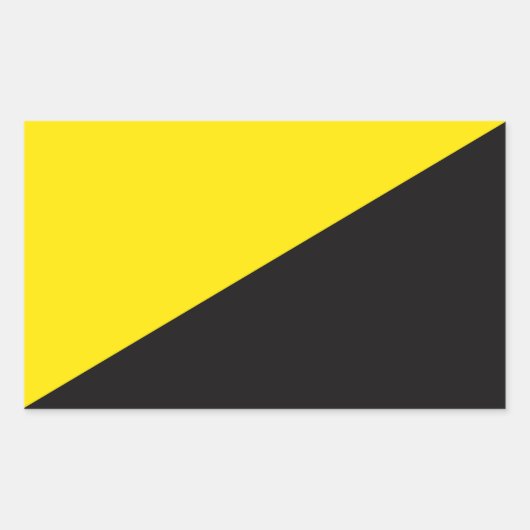 Ancap-Flagge Anarchokapitalismus gelb und schwarz Rechteckiger Aufkleber (Vorderseite)