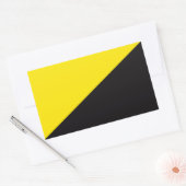 Ancap-Flagge Anarchokapitalismus gelb und schwarz Rechteckiger Aufkleber (Umschlag)
