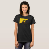 Ancap-Flagge Porcupine Logo Gadsden Flagge Parody- T-Shirt (Vorne ganz)