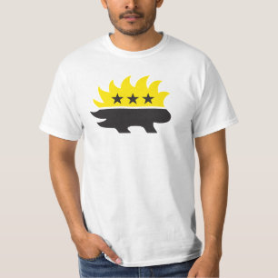 Ancap-Flagge Porcupine Logo schwarz-gelb Logo T-Shirt