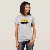 Ancap-Flagge Porcupine Logo schwarz-gelb Logo T-Shirt (Vorne ganz)