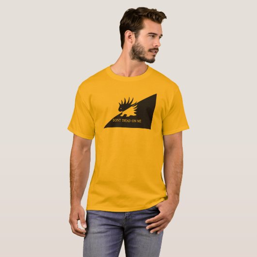 Ancap Flagge Stachelschweinlogo T-Shirt (Vorne ganz)