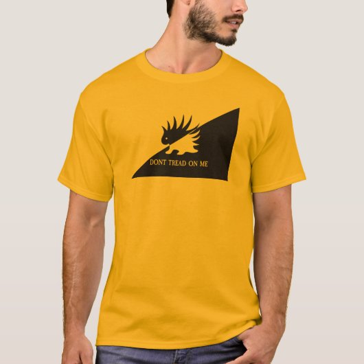 Ancap Flagge Stachelschweinlogo T-Shirt (Vorderseite)