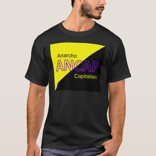 ANCAP Gelb und schwarze Flagge T-Shirt (Vorderseite)