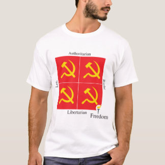 Ancap liberalistischer politischer Kompass T-Shirt