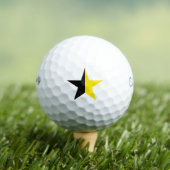 Ancap Star Anarchocapitalismus gelbe und schwarze  Golfball (Insitu T-Shirt)