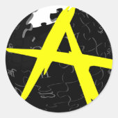 AnCap Wiki Runder Aufkleber (Vorderseite)