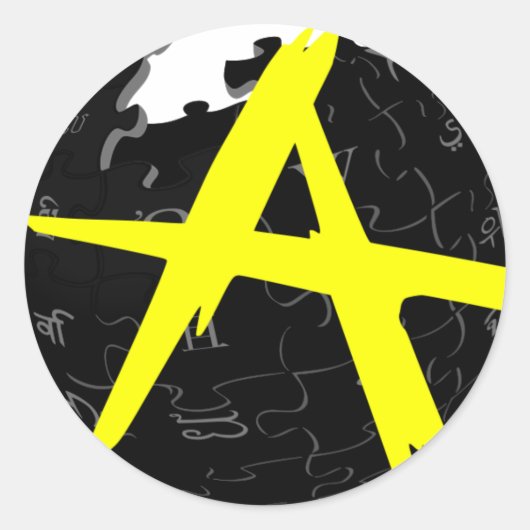 AnCap Wiki Runder Aufkleber (Vorderseite)
