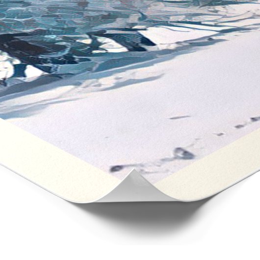 Ancelle Skistation Poster (Ecke)