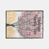 Ancestor Fotos Aquarellfarben Roter Leaf Familienb Fleecedecke (Vorderseite (Horizontal))