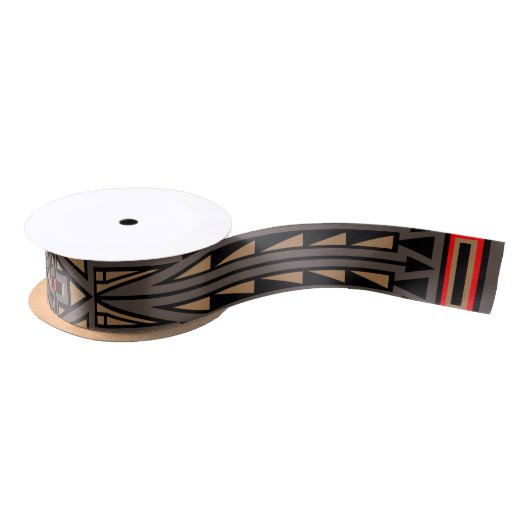 Ancestors Red and Black Satin Ribbon Satinband (Spule)