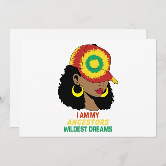 Ancestors Wildest Dreams Schwarze Geschichte Monat Einladung (Vorne/Hinten)