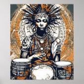 Ancestral Beat - Calm Drummer in Stamm Grace II Poster (Vorne)