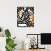 Ancestral Beat - Calm Drummer - Stamm Grace Poster (Heimbüro)