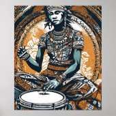 Ancestral Beat - Calm Drummer - Stamm Grace Poster (Vorne)