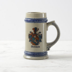 Ancestral Familienwappen für Shetenhelm Zwei-Tonen Bierglas
