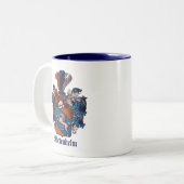 Ancestral Familienwappen für Shetenhelm Zweifarbige Tasse (Vorderseite Links)