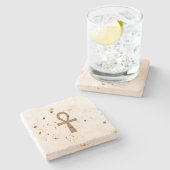 Anch – Lebensschlüssel Steinuntersetzer (Seitenansicht)