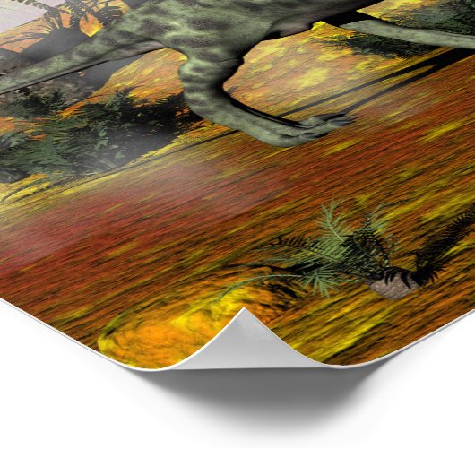 Anchisaurus dinosaurier - 3D rendern Poster (Ecke)