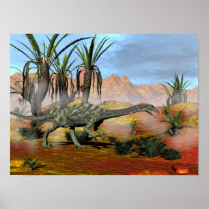 Anchisaurus dinosaurier - 3D rendern Poster