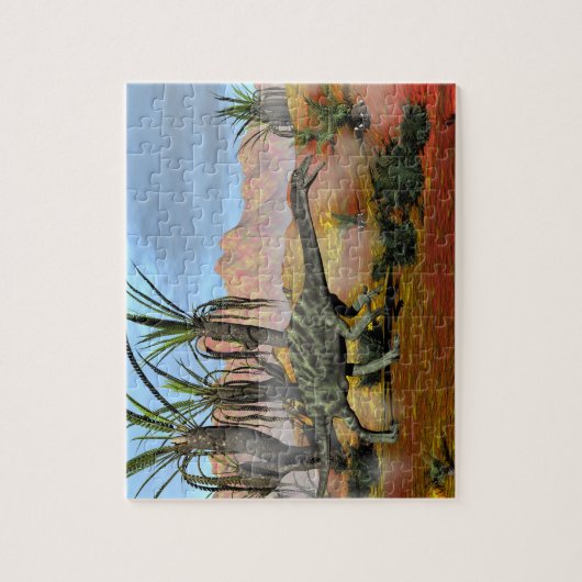 Anchisaurusdinosaurier - 3D übertragen Puzzle (Vertikal)