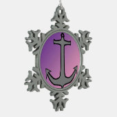 Anchor05 Schneeflocken Zinn-Ornament (Links)