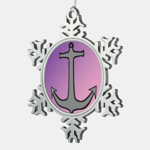 Anchor05 Schneeflocken Zinn-Ornament