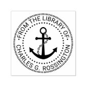 Anchor #3 Nautical Library Book Name Permastempel (Design)