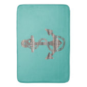 ANCHOR + aquamarin 24x36 L | Badematte (Vorderseite Vertikal)