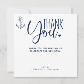Anchor Baby Dusche Danke Karte (Rückseite)