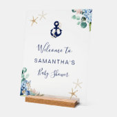 Anchor Beach Nautical Floral Baby Dusche Willkomme Acrylschild (Winkel)