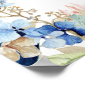 Anchor Beach Nautical Floral Baby Dusche Willkomme Poster (Ecke)