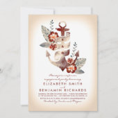 Anchor Beach Nautical Tropical Engagement Party Einladung (Vorderseite)