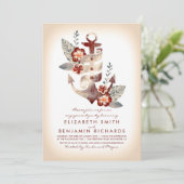 Anchor Beach Nautical Tropical Engagement Party Einladung (Stehend Vorderseite)