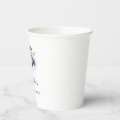 Anchor Blue Beach Nautical Floral Baby Dusche Pappbecher (Links)