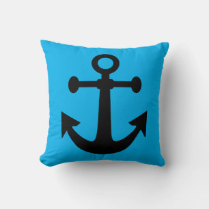 Anchor Blue Throw Pillow Kissen