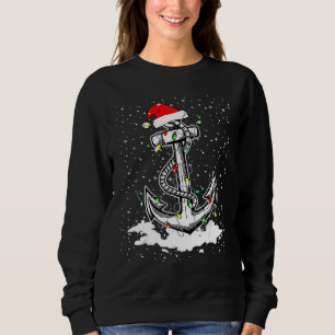 Anchor Boating Segelboot Weihnachtsbaum Lichter Sa Sweatshirt