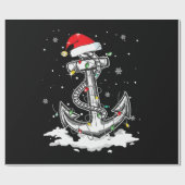 Anchor Boating Segeling Weihnachtsbeleuchtung Weih Geschenkpapier (Flach)