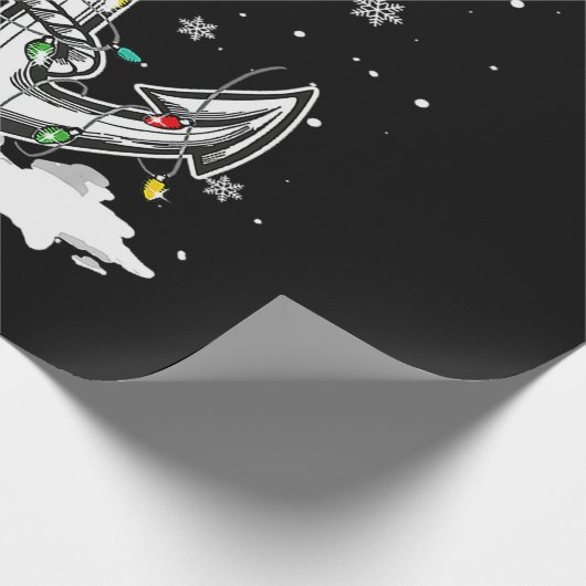 Anchor Boating Segeling Weihnachtsbeleuchtung Weih Geschenkpapier (Ecke)