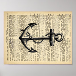 Anchor Buchseite Art Poster