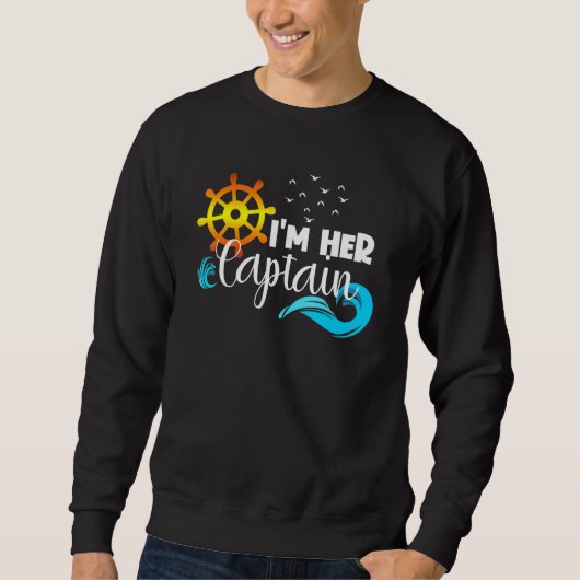 Anchor Captain Couple Cruise Valentine's Day Match Sweatshirt (Vorderseite)