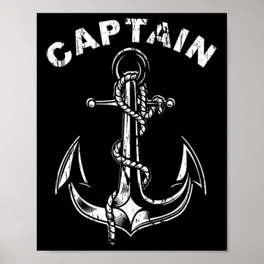 Anchor Captain Of The Boat Poster (Vorne)